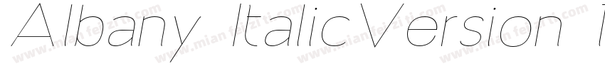 Albany ItalicVersion 100字体转换